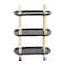 Hello Honey® Main + Mesa™ 3-Tier Modern Plastic and Metal Trolley